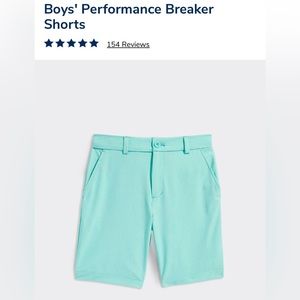 Vinyard Vines Boys' Performance Breaker Shorts size 16 Capri Blue